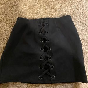Suede skirt
